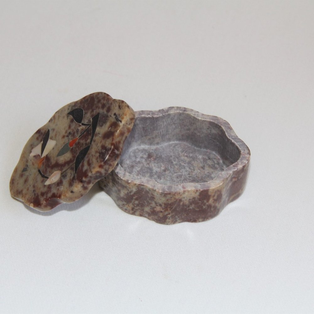 SoapStone, Mother of Pearl and Onyx Trinket Box